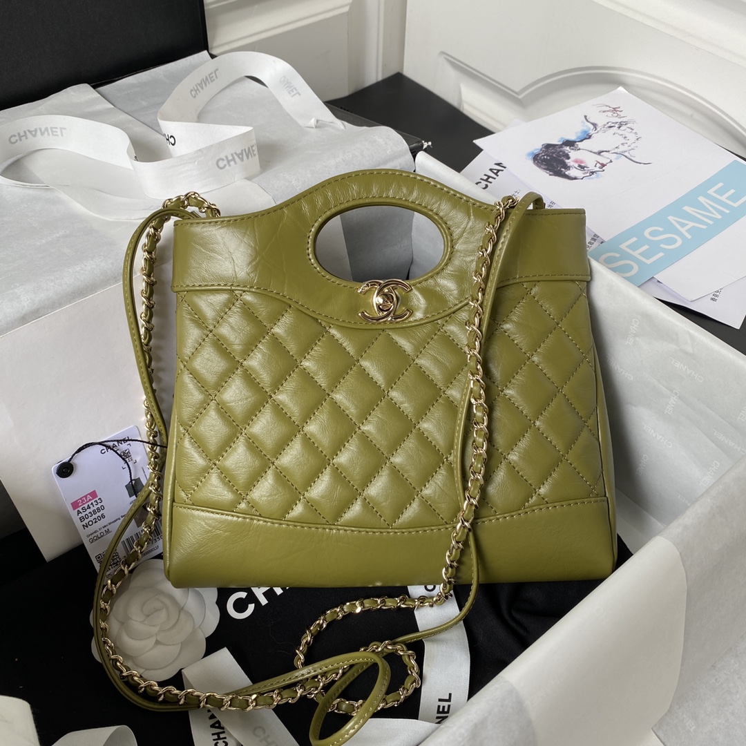 Calfskin Mini 31 Chain Shoulder Bag Handbag AS4133 Green